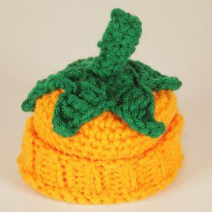 Amigurumi Crochet Balloon Dog Plushie Pumpkin Beanie